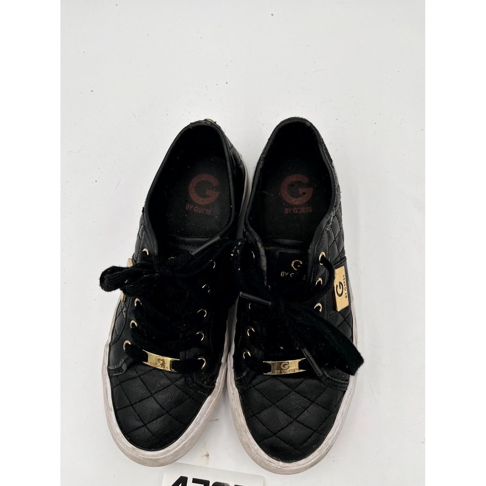 G By Guess GGBACKER2 Fashion Sneakers Shoes Womens US 7M Black Quilted Low Top - Picture 2 of 11